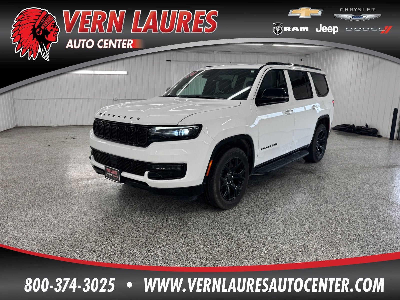 2024 Jeep Wagoneer Series II Carbide in Bright White Clearcoat — front three-quarter view