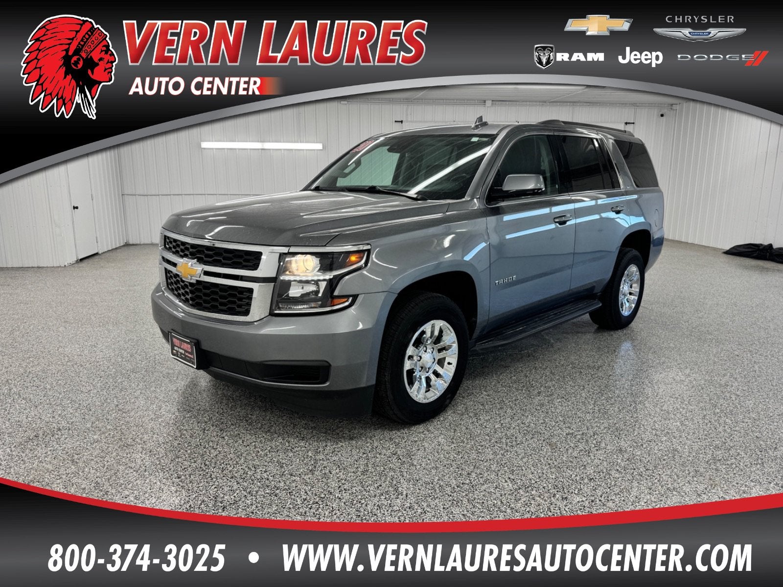 2020 Chevrolet Tahoe LT in Satin Steel Metallic — front three-quarter view