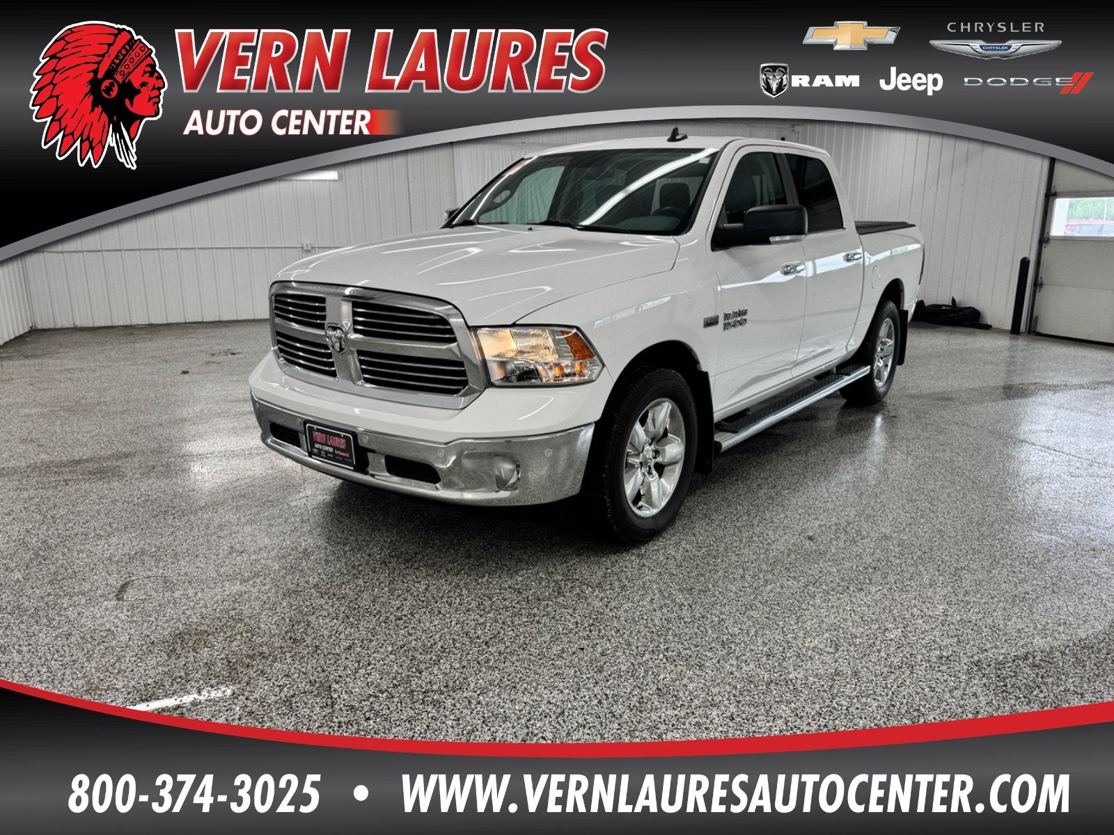 2016 RAM 1500 Big Horn in Bright White Clearcoat — front three-quarter view