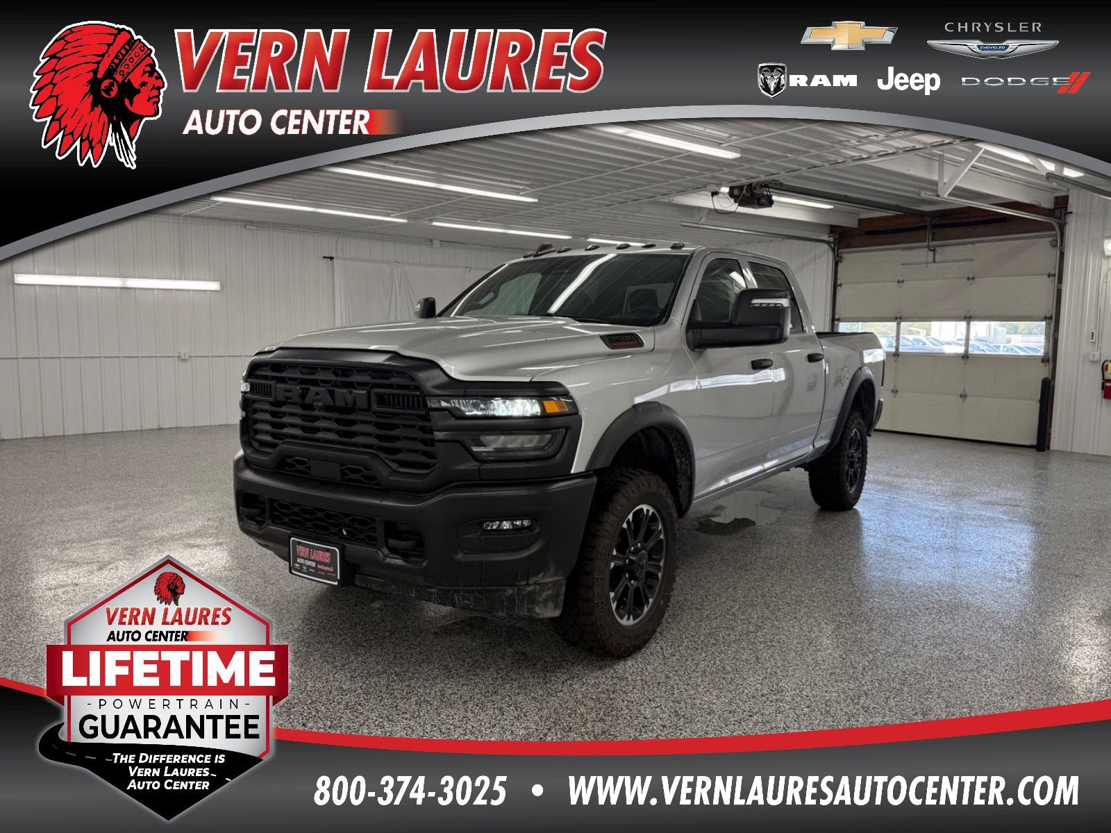2026 RAM 2500 Warlock in Silver Zynith — front three-quarter view