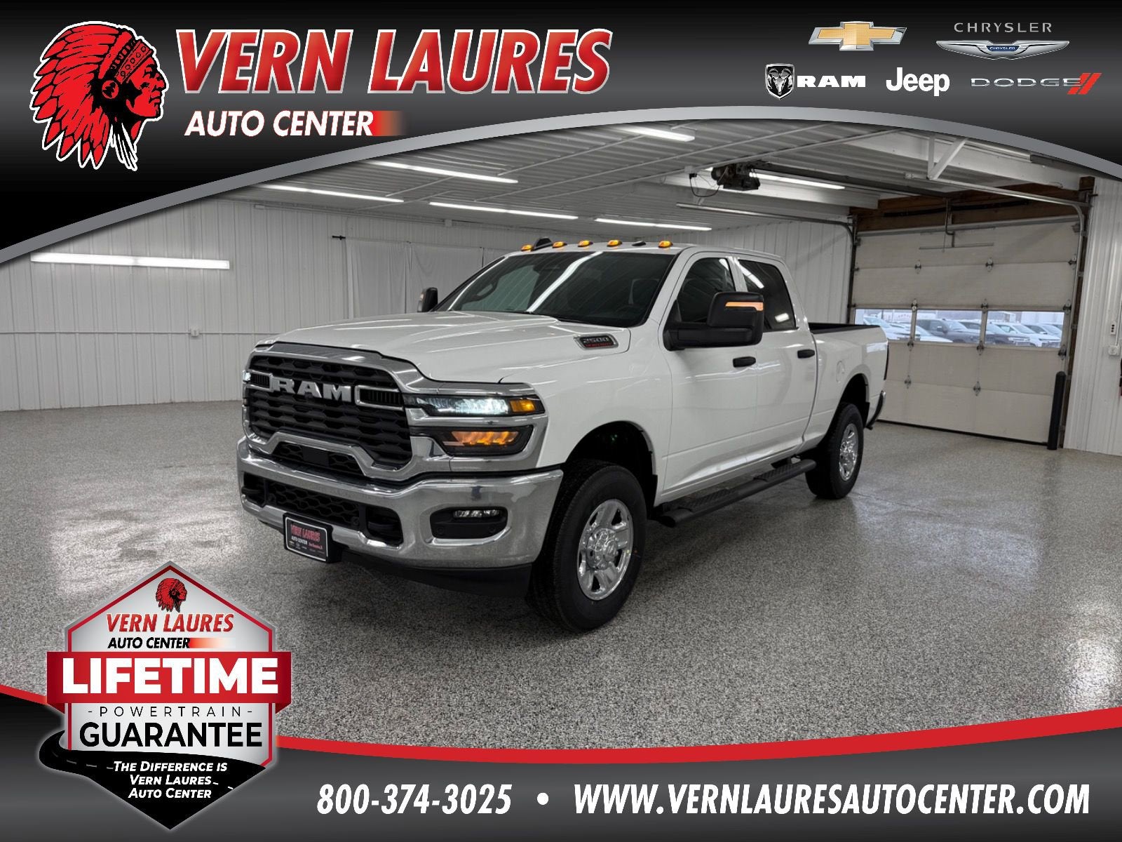 2026 RAM 2500 Tradesman in Bright White Clearcoat — front three-quarter view