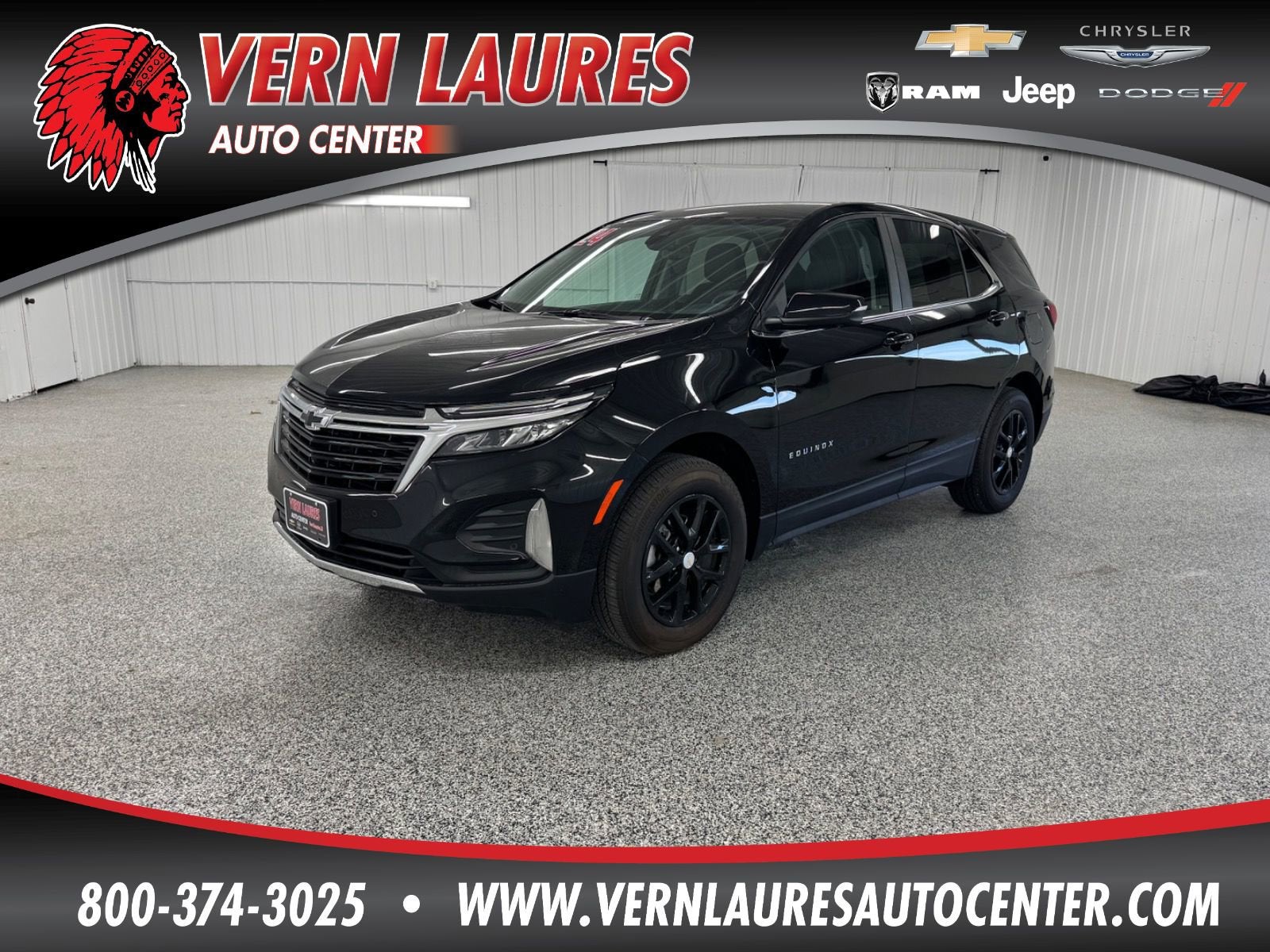 2024 Chevrolet Equinox LT in Mosaic Black Metallic — front three-quarter view